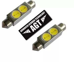 2x 36mm LED BLUE 5050 SMD Festoon C5W 6418 Interior Map Dome Light Bulb Lamp - Picture 1 of 4