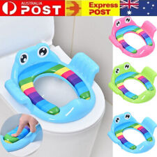 Kids Toilet Seat Baby Toddler Potty Training Step Trainer Non Slip Soft Safety~
