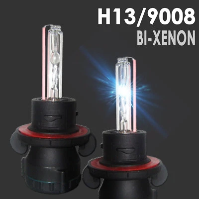 2x Bi-Xenon H13 9008 HID Bulbs AC 35W Dual Hi/Lo Headlight Replacement All Color - Image 1 of 4