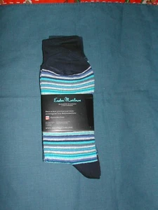 Zwei Paar Herrensocken, 10 - 13 US, Easton Marlowe, NEU, feine Baumwolle, schwarz türkis - Bild 1 von 2