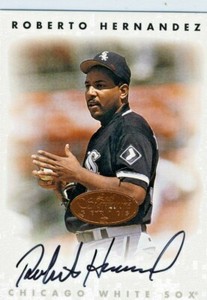 Roberto Hernandez 1996 Leaf Signature Series Bronze On Card Autograph Auto