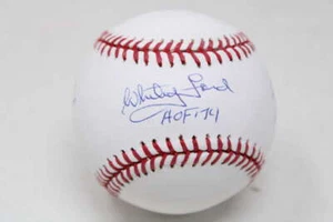 Whitey Ford Stat Ball MLB Signed Auto Baseball PSA/DNA Yankees HOF MVP ID:409000 - Picture 1 of 7