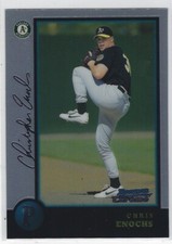 1998 BOWMAN CHROME CHRIS ENOCHS ROOKIE RC #184 OAKLAND A's