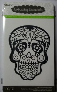 Sugar Skull 4-3/4 Inches high Darice Embossing Essentials Cut, Emboss, Stencil - Picture 1 of 3