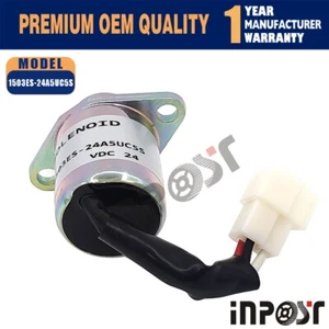 New Fuel Stop Solenoid SA-4567-T 1503ES-24A5UC5S 24V For Kubota Super 5 series - Picture 1 of 3