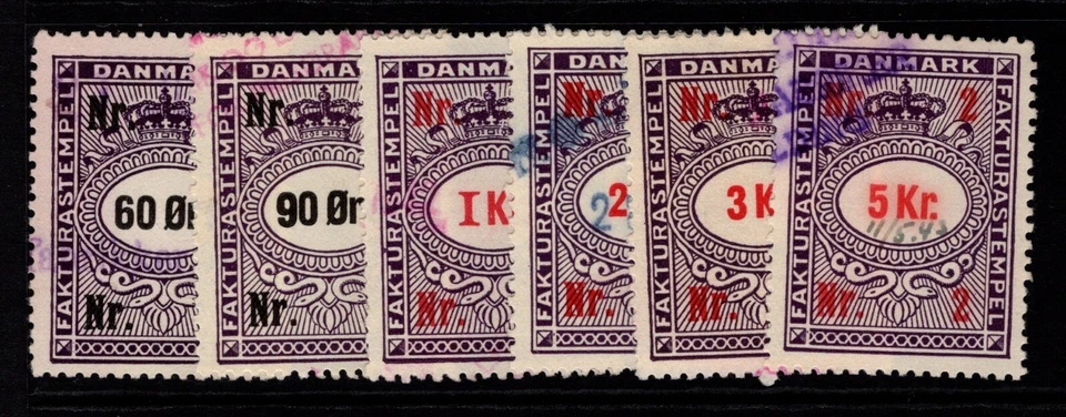 Дания 1941 фиолетовый доходов 60o - 5k б/у Perf 11,5 - S36945 - Изображение 1 из 1