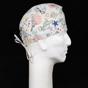 Toy Story Character on White Theme Scrub Hat - Picture 1 of 1