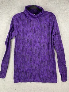 Athleta Top Large Flurry Elemental Turtleneck Ski Base Layer Purple Shirt - Picture 1 of 11
