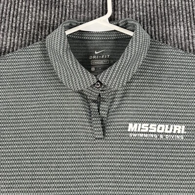 Camisa polo para mujer Missouri Tigers Mizzou gris medio manga corta natación y buceo Foto 1 de 4