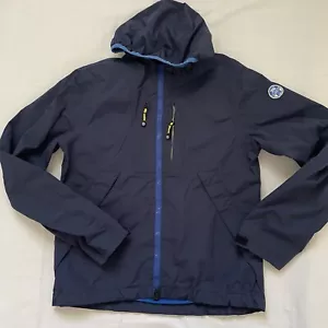 NORTH SAILS Mens Hooded Windbreaker Jacket SMALL navy Water Resistant Full Zip - Picture 1 of 14
