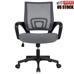 Home Office Mesh Chair Ergonomic Mid-Back Computer Desk Task Chair Swivel Seat - Picture 1 of 11