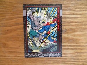 1992 SKYBOX DC DOOMSDAY THE DEATH OF SUPERMAN CARD #69 SIGNED JON BOGDANOVE, POA