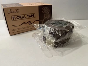 2 Rolls of 1" Brown Self Sealing Floral Tape 30 Yards Per Roll Made in USA - Picture 1 of 4