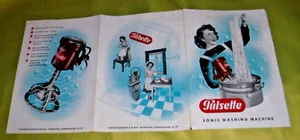 PULSETTE SONIC WASHING MACHINE BOOKLET FOLD OUT VINTAGE RARE AD - Picture 1 of 3