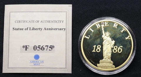 2011 AM Liberty 1886 Swarovski "Statue of Liberty Anniversary" Commemorative COA Cover