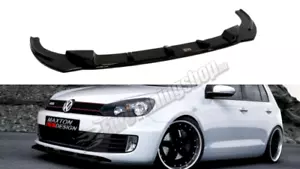 Front Diffuser Diffusor Maxton Design Gloss Black Abs For Vw Golf Vi Gti - Picture 1 of 3