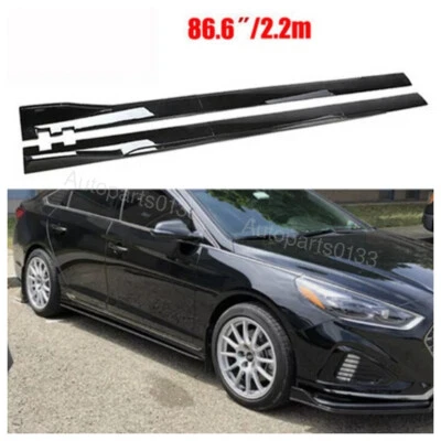86.6" Side Skirts Rocker Panel Body Kits Lip Splitter For Hyundai Sonata US - Image 1 of 4
