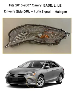 DRIVER'S SIDE TURN SIGNAL DRL FOR 2015-2017 TOYOTA CAMRY LE SE HALOGEN W/BULBS - Picture 1 of 2