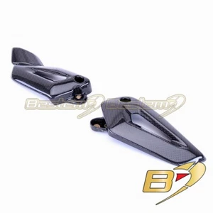 Protectores de placa de tacón trasero 100 % fibra de carbono Triumph Tiger 800 (L+R) - Imagen 1 de 4