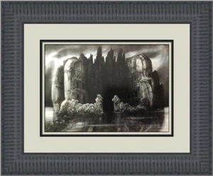 H.R. Giger Hommage an Bocklin individuell gerahmter Gigerdruck - Bild 1 von 2