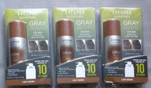 Pack of 3 Everpro Gray Away For Men 1.5 Oz New in Pack Light Brown  NIP - Picture 1 of 1