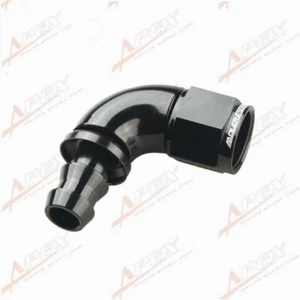 8AN -8AN AN8 90 Degree Push-Lock One Pieces Hose End Fitting - Picture 1 of 6