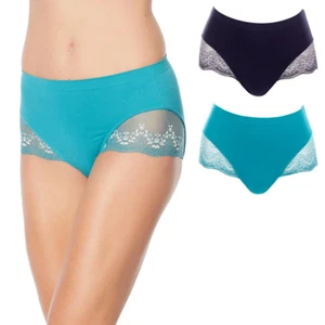 Rhonda Shear 2-pack Seamless Lace-Trimmed Brief 649756-J - Picture 1 of 2