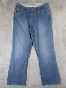 Jack Of Spades Jeans The High Roller Mens 34x32 Relaxed Fit Stretch Blue Denim - Picture 1 of 13