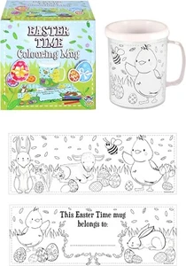 Colour Your Own Osterbecher Kunststoff Trinkbecher - Henbrandt Ltd - Brandneu - Bild 1 von 3