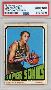 1972 TOPPS LEN WILKINS #81 AUTOGRAPHED SIGNED PSA / DNA CERTIFIED AUTO - Picture 1 of 1