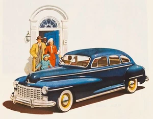 1948 Dodge Ad Original Vintage art Deco Osler Family Prepares For a Trip - Picture 1 of 3