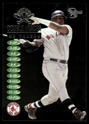 1998 SkyBox Dugout Axcess Double Header MO VAUGHN - Image 1 of 2