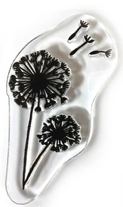 P53 Dandelions Clear Rubber Stamp UN mounted - Picture 1 of 1