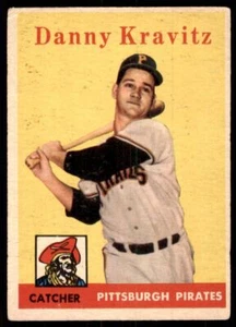 1958 Topps Danny Kravitz Baseball Cards #444 - Picture 1 of 2
