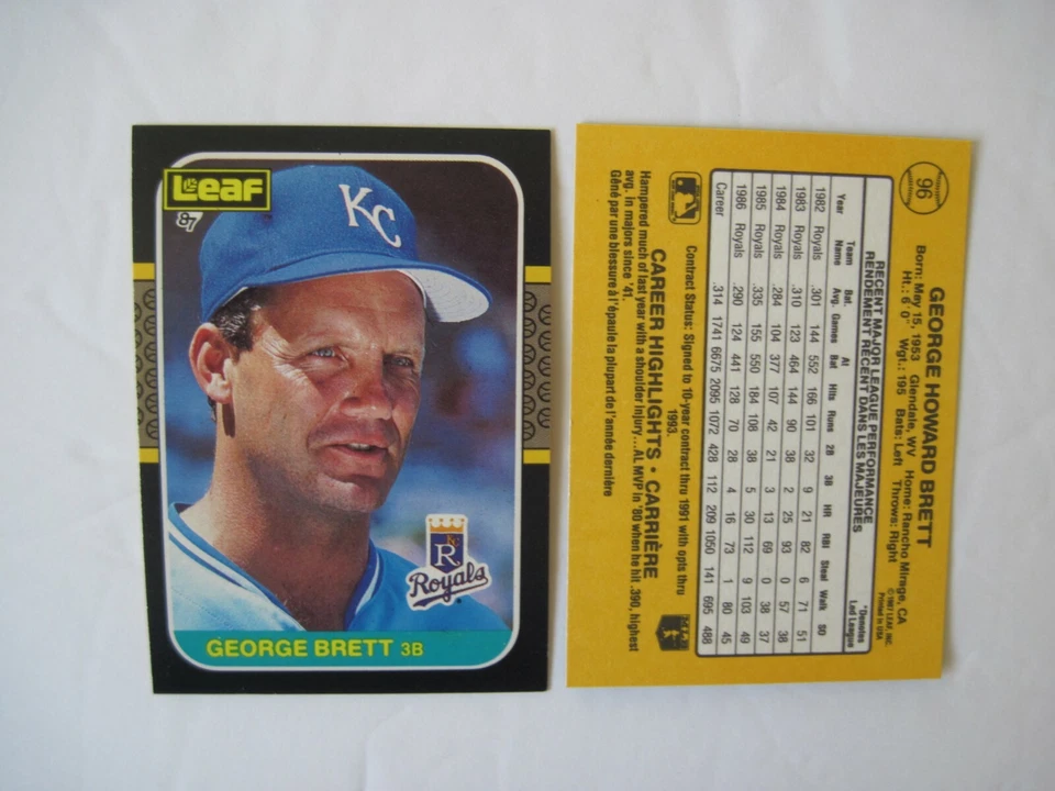 GEORGE BRETT CARDS Your Pick TOPPS Fleer Donruss Leaf 1980 1982 1983 1984 - 2021 - Image 1 of 1