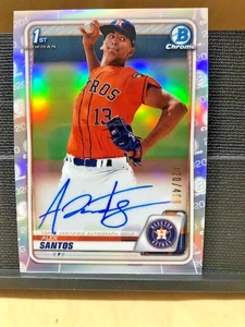2020 Topps 1st Bowman Auto Chrome Refractor 420/499 Alex Santos, Card # CDA-ASAN - Picture 1 of 12
