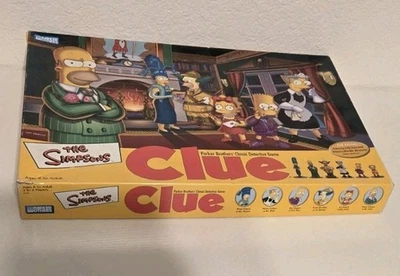 The SIMPSONS CLUE 2nd Edition Board Game 2002 Parker Bros Classic Detective Game - Image 1 of 4