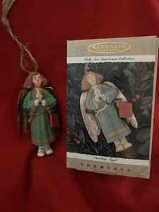 Hallmark Keepsake Adorno de Navidad Arte Popular Caroling Angel 1996 De colección Nuevo en Caja - Imagen 1 de 6