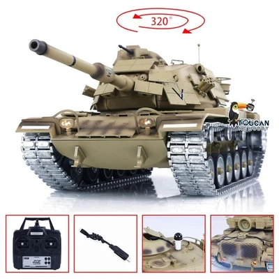 1/16 TD RC Tank M60A1 ERA USA Radio Control BB Infrared Battle Toy Metal Wheel - Image 1 of 4