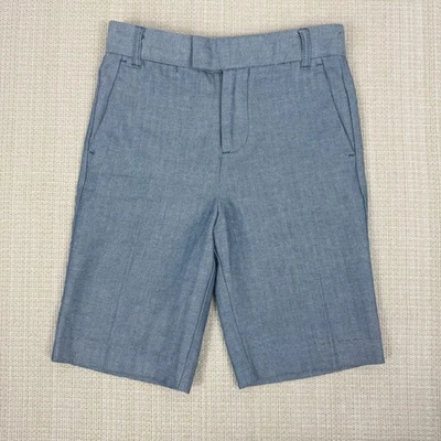Monsoon Boys Blue Chino Flat Front Shorts Size 7 - Image 1 of 4