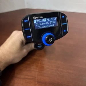 Esolom DC Bluetooth FM Transmitter Wireless Radio Adapter. - Picture 1 of 11