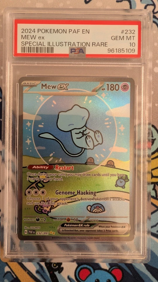 POKEMON PSA Gem Mint 10 Paldean Fates Mew ex 232/091 Special Illustration Rare  - Image 1 of 1