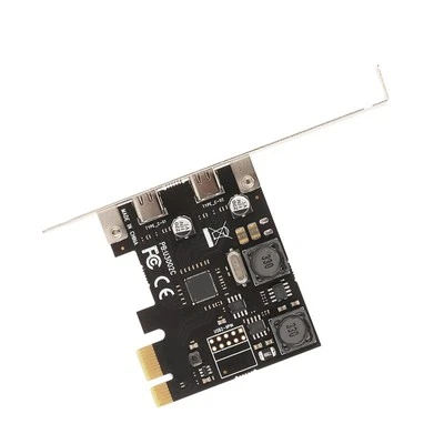 New PCI E To Type C Expansion Card Super Speed 5Gbps 2 Ports Independent Intelli - Image 1 of 4