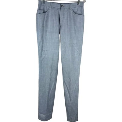 Pantalones de vestir Jack Victor nuevos con etiquetas Sage 100 % lana azul ventana panel para hombre talla 30R  Foto 1 de 4