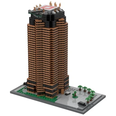 MOC Nakatomi Plaza/2121 Avenue of The Stars Street View Building Block Set - Image 1 of 4