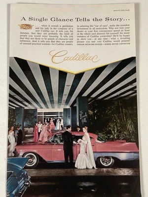 1957 Cadillac vestidos publicitários com estampa de 4 portas por Edith pequeno olhar único - Imagem 1 de 2