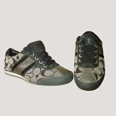 Zapatillas Entrenador Zapatos Meagan Logo Firma Negro Gris Talla 5.5 Foto 1 de 4