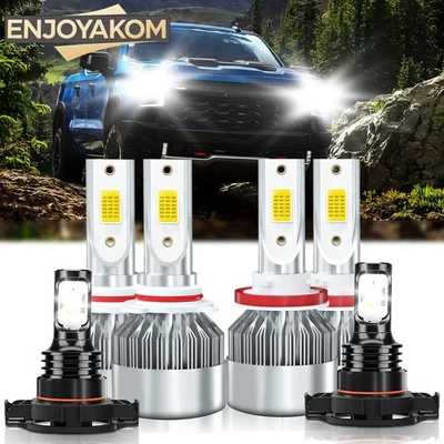 Faros LED para Chevrolet Silverado 1500 2007-2015 haz alto + bombilla antiniebla Foto 1 de 4