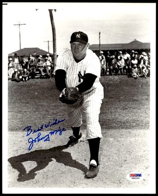 Johnny Mize 8 x 10 Photo Signed Auto PSA/DNA Authenticated Yankees Bes ID:428699 - Image 1 of 4