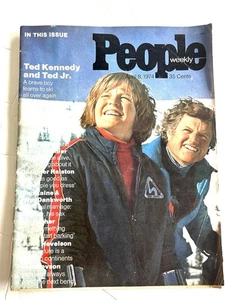 Vintage People Weekly Magazine April 8, 1974 – Ted Kennedy & Ted Jr. - Foto 1 di 1